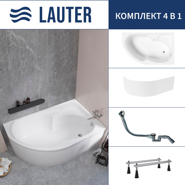 Ванна акриловая Lauter Geneva 170x105 / 2103170R - фото