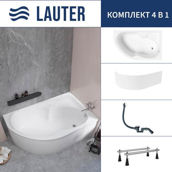 Ванна акриловая Lauter Geneva 170x105 / 2103170R - фото