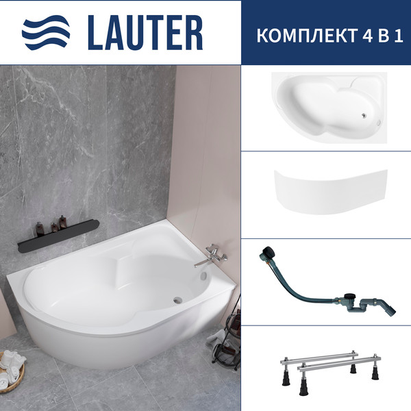 Ванна акриловая Lauter Geneva 170x105 / 2103170R - фото