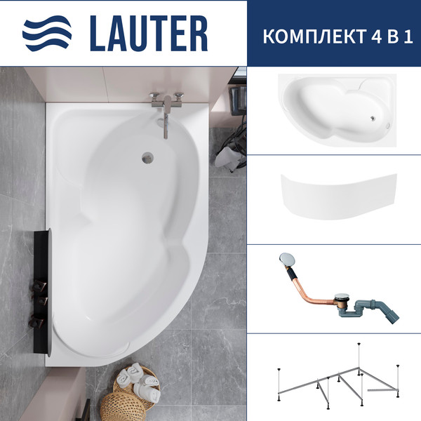 Ванна акриловая Lauter Geneva 170x105 / 2103170R - фото