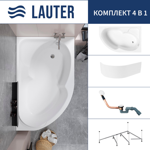Ванна акриловая Lauter Geneva 170x105 / 2103170R - фото