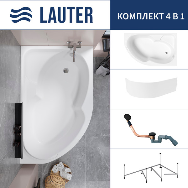 Ванна акриловая Lauter Geneva 170x105 / 2103170R - фото