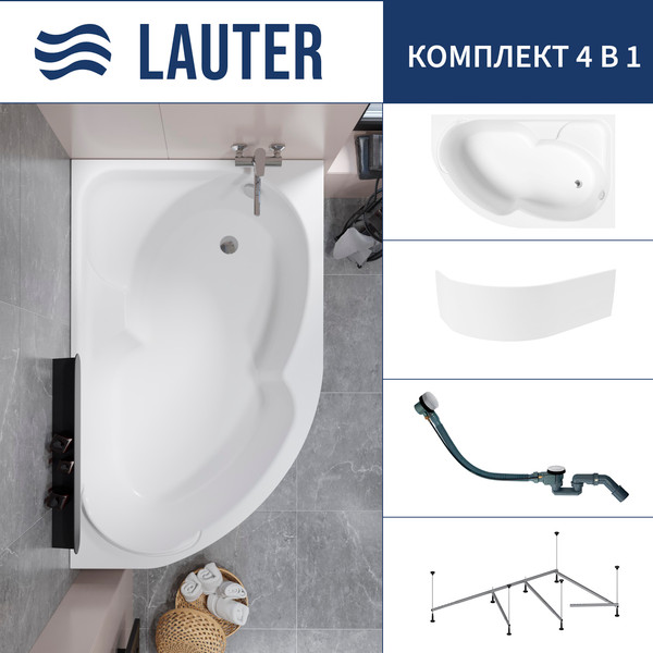 Ванна акриловая Lauter Geneva 170x105 / 2103170R - фото