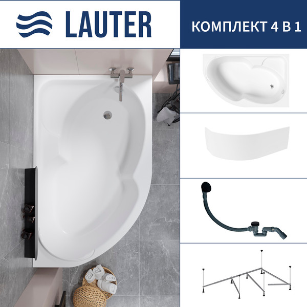 Ванна акриловая Lauter Geneva 170x105 / 2103170R - фото