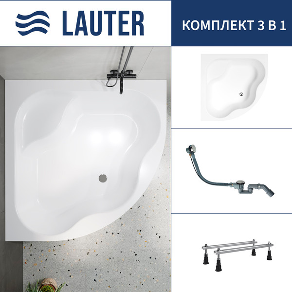 Ванна акриловая Lauter Majestica 150x150 / 21040150 - фото