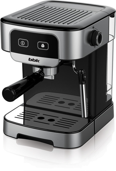Кофеварка эспрессо BBK BCM1500 (черный/нержавеющая сталь) - фото