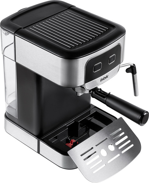 Кофеварка эспрессо BBK BCM1500 (черный/нержавеющая сталь)