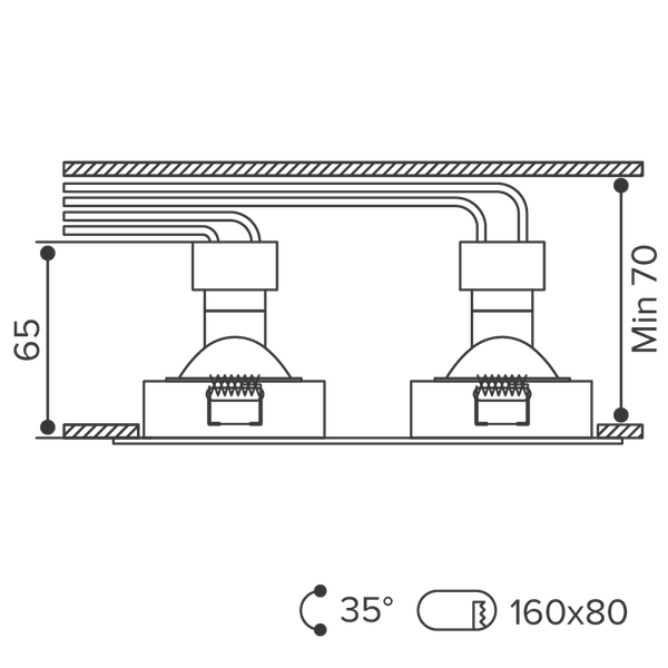 Точечный светильник Wolta WDL-GU5.3/02W-02