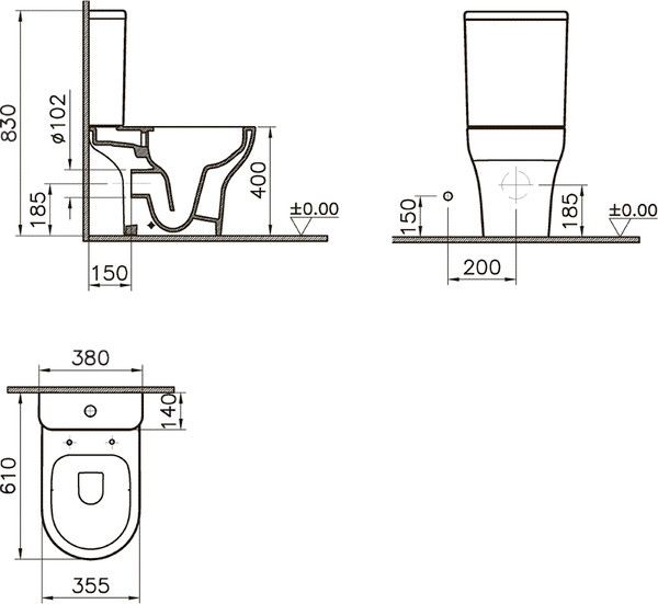 Унитаз напольный Opadiris Палермо / OS24722N