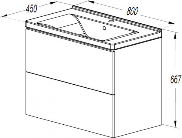 Тумба с умывальником Акватон Амели 80 / 1A2624K0AEE20