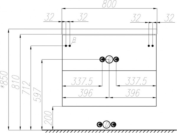 Тумба с умывальником Акватон Амели 80 / 1A2624K0AEE20