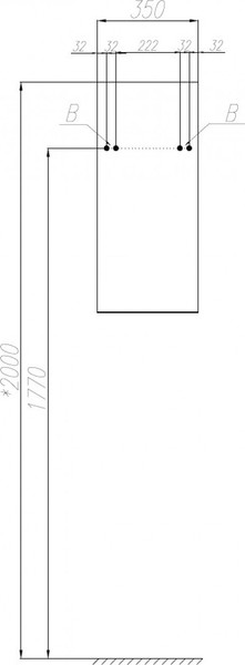 Шкаф-полупенал для ванной Акватон Амели