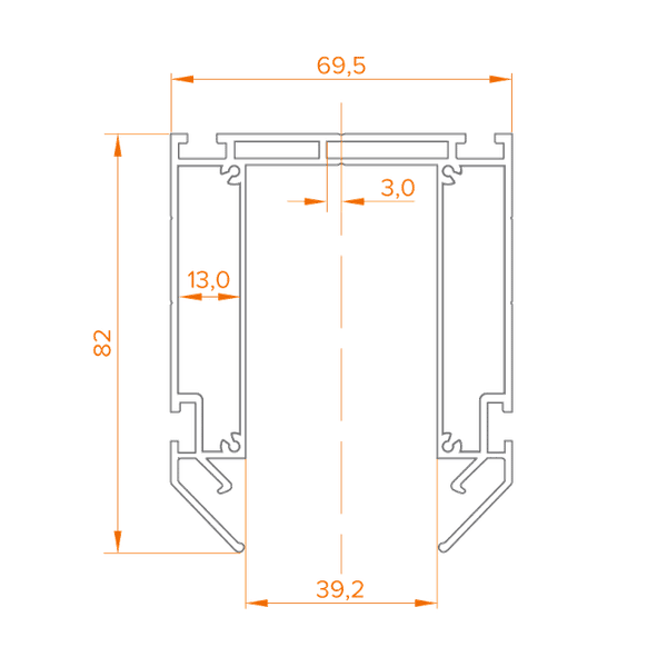 Профиль для светодиодной ленты Wolta WAP-WML-TR2/01B