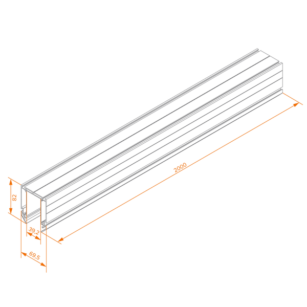 Профиль для светодиодной ленты Wolta WAP-WML-TR2/01B