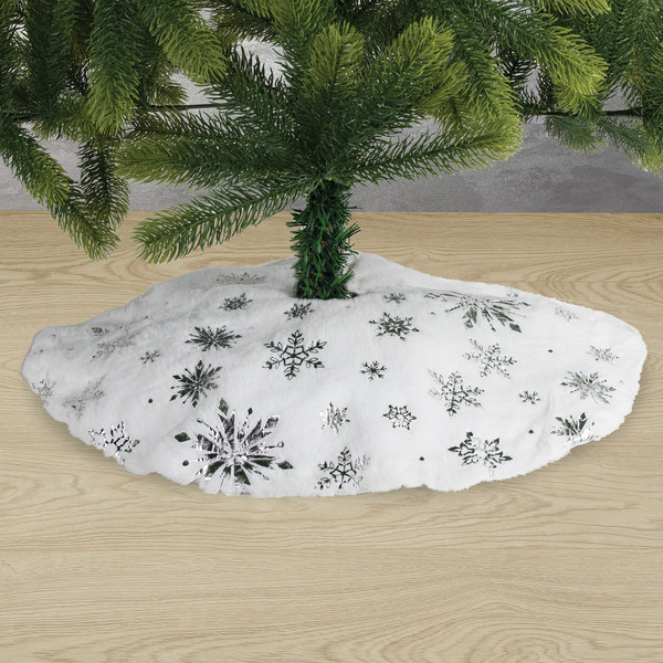 Юбка под елку Золотая сказка С серебристыми снежинками / 592158