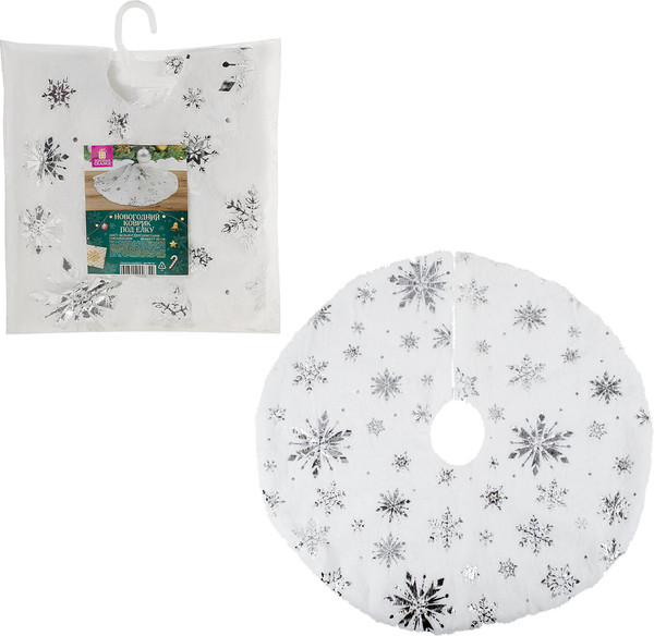 Юбка под елку Золотая сказка С серебристыми снежинками / 592158