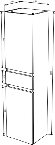 Шкаф для ванной Garda Tramonta 56н_350 / 08.56н.350