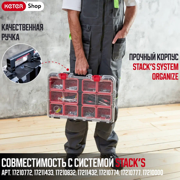 Органайзер для инструментов Keter Stack'n'Roll / 17210772