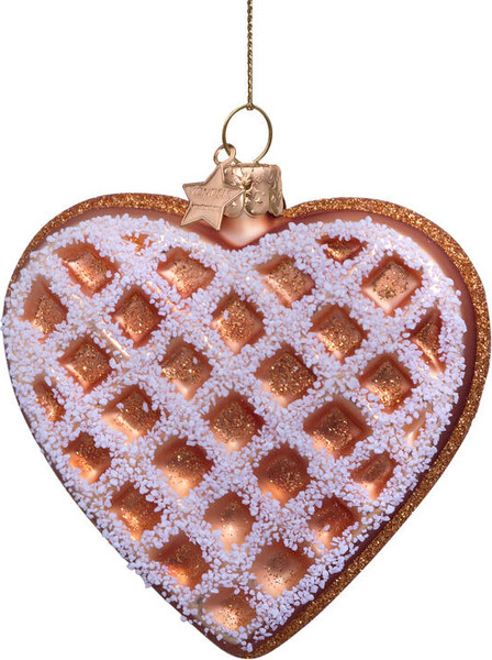 Елочная игрушка Vondels Вафельное сердечко / 3240604080054