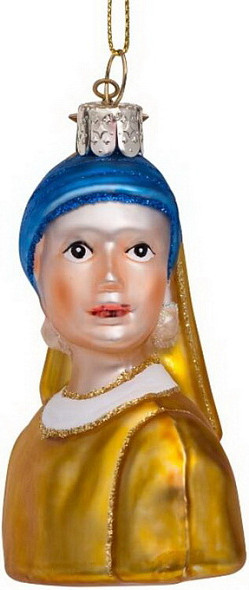 Елочная игрушка Vondels Девушка с жемчужной сережкой / 3207000080071 - фото