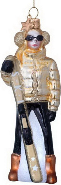 Елочная игрушка Vondels Лыжница / 4232250130015 - фото