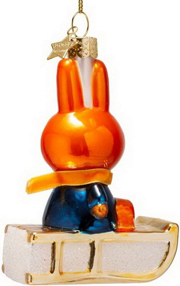 Елочная игрушка Vondels Миффи на санях / 4250999110372