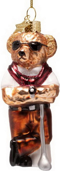 Елочная игрушка Vondels Мишка гольфист / 4250999110037 - фото