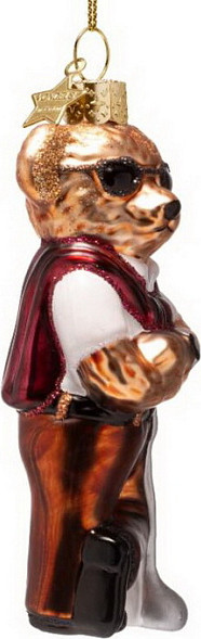 Елочная игрушка Vondels Мишка гольфист / 4250999110037