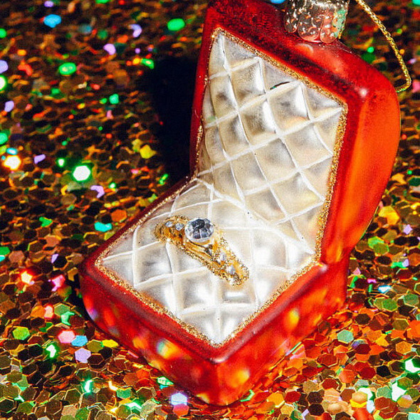 Елочная игрушка Vondels Помолвочное кольцо / 2227000090031