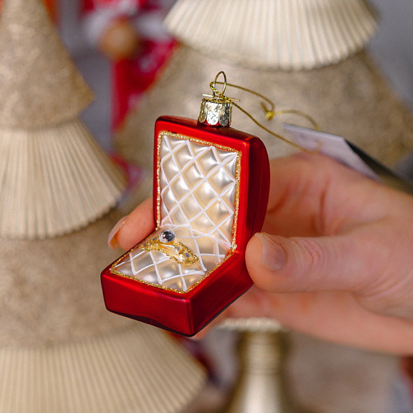 Елочная игрушка Vondels Помолвочное кольцо / 2227000090031