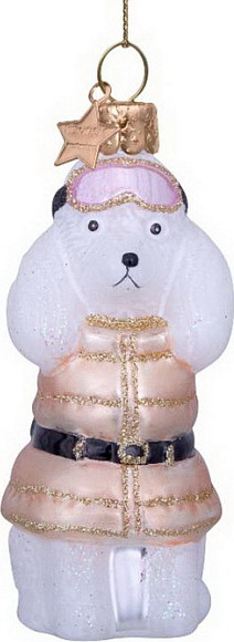 Елочная игрушка Vondels Пудель в золотом / 1232250090015 - фото