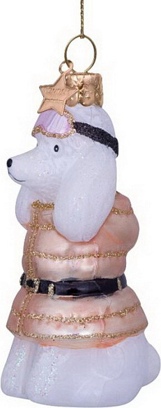 Елочная игрушка Vondels Пудель в золотом / 1232250090015