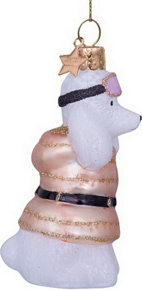 Елочная игрушка Vondels Пудель в золотом / 1232250090015