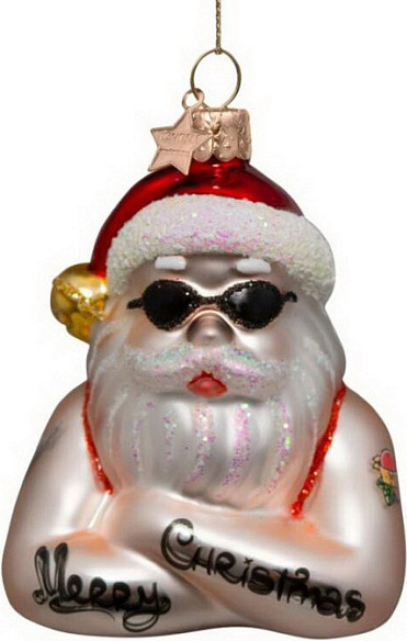 Елочная игрушка Vondels Санта с татуировками / 4222130095015 - фото