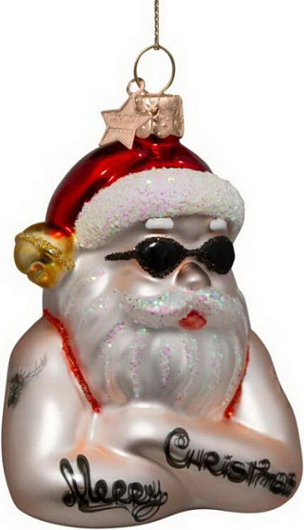 Елочная игрушка Vondels Санта с татуировками / 4222130095015