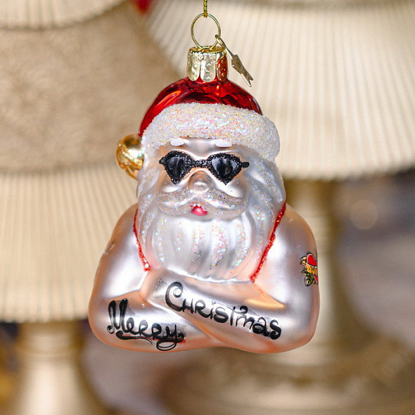 Елочная игрушка Vondels Санта с татуировками / 4222130095015