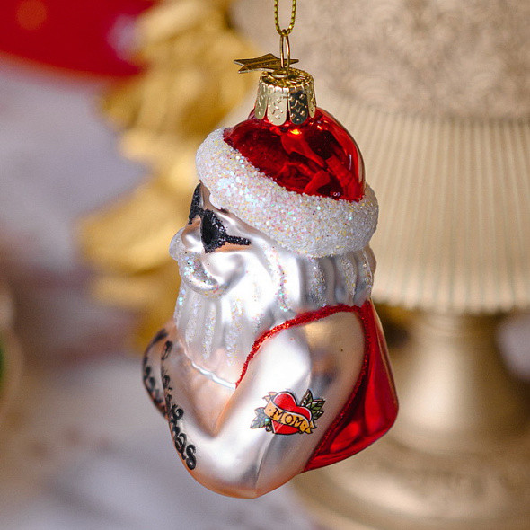 Елочная игрушка Vondels Санта с татуировками / 4222130095015