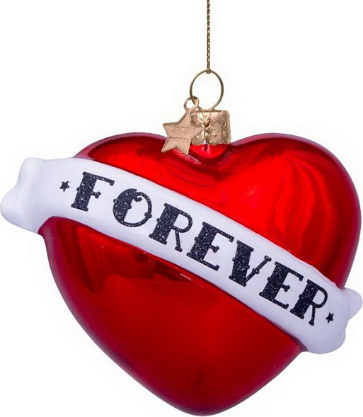 Елочная игрушка Vondels Сердце Forever / 3201322008027 - фото