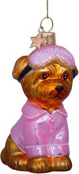 Елочная игрушка Vondels Собачка в пижаме / 2232250085010 - фото