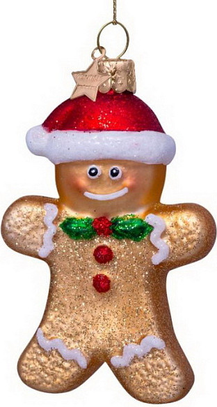 Елочная игрушка Vondels Человечек пряничный / 1222810085032 - фото