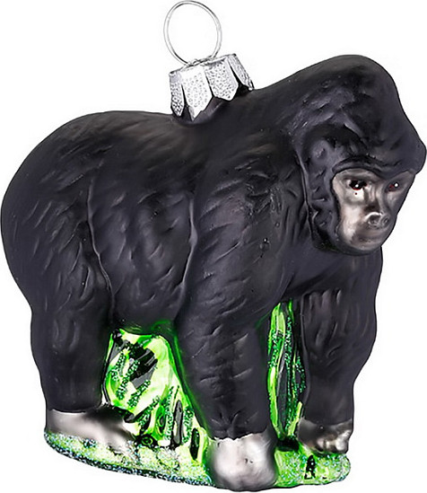 Елочная игрушка Inge's Christmas Figural Glass Ornaments Горилла / 64843H120 - фото