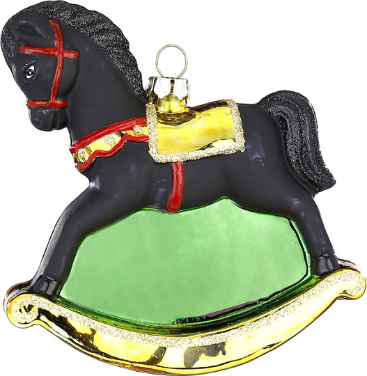 Елочная игрушка Inge's Christmas Figural Glass Ornaments Лошадка-качалка / 64761H600 - фото
