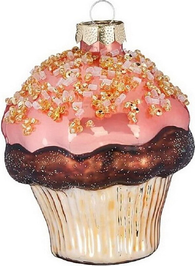 Елочная игрушка Inge's Christmas Figural Glass Ornaments Маффин / 64819H120 - фото