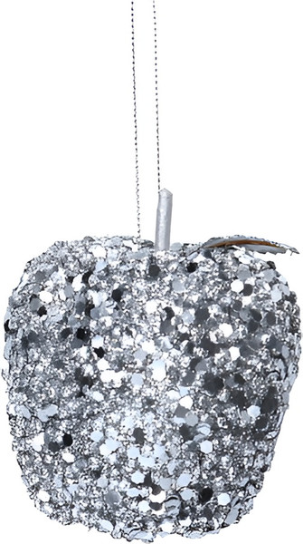 Елочная игрушка Gisela Graham Серебряный фрукт Ski Lodge 16434 - фото