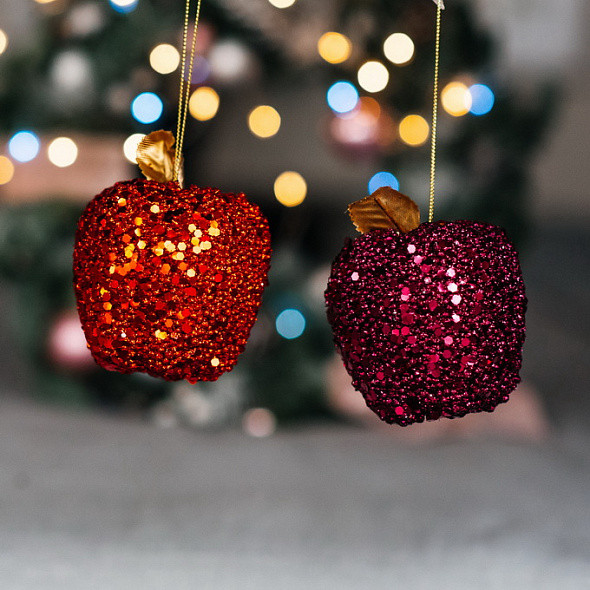 Елочная игрушка Gisela Graham Красный фрукт Arts & Crafts 16041