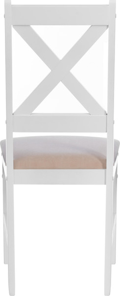 Набор стульев Tetchair Crossman (2шт, белый/велюр бежевый)