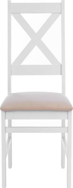 Набор стульев Tetchair Crossman (2шт, белый/велюр бежевый)