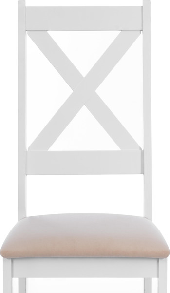 Набор стульев Tetchair Crossman (2шт, белый/велюр бежевый)