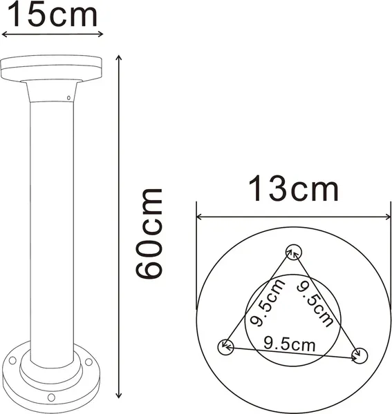 Светильник уличный Arte Lamp A1212PA-1BK