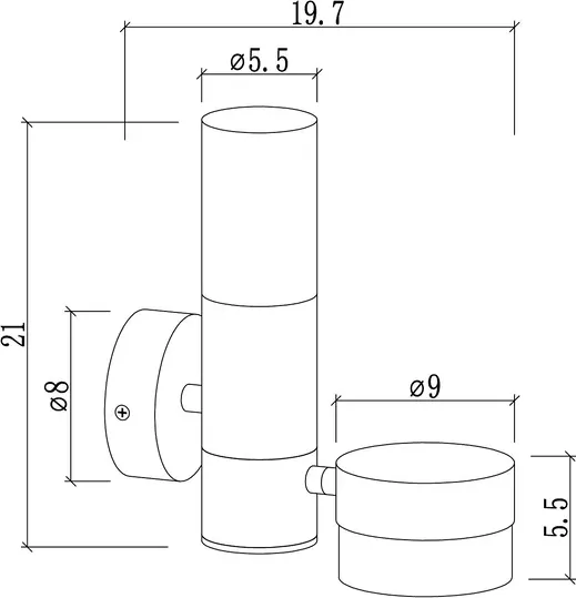 Бра уличное Arte Lamp A2360AL-2BK